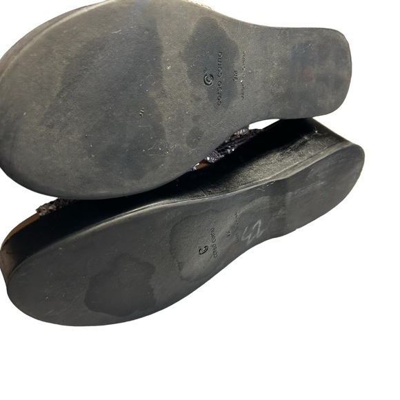 Coral Como Faux Snakeskin and Leather Wedge Sandals Sz 9 - Picture 13 of 14